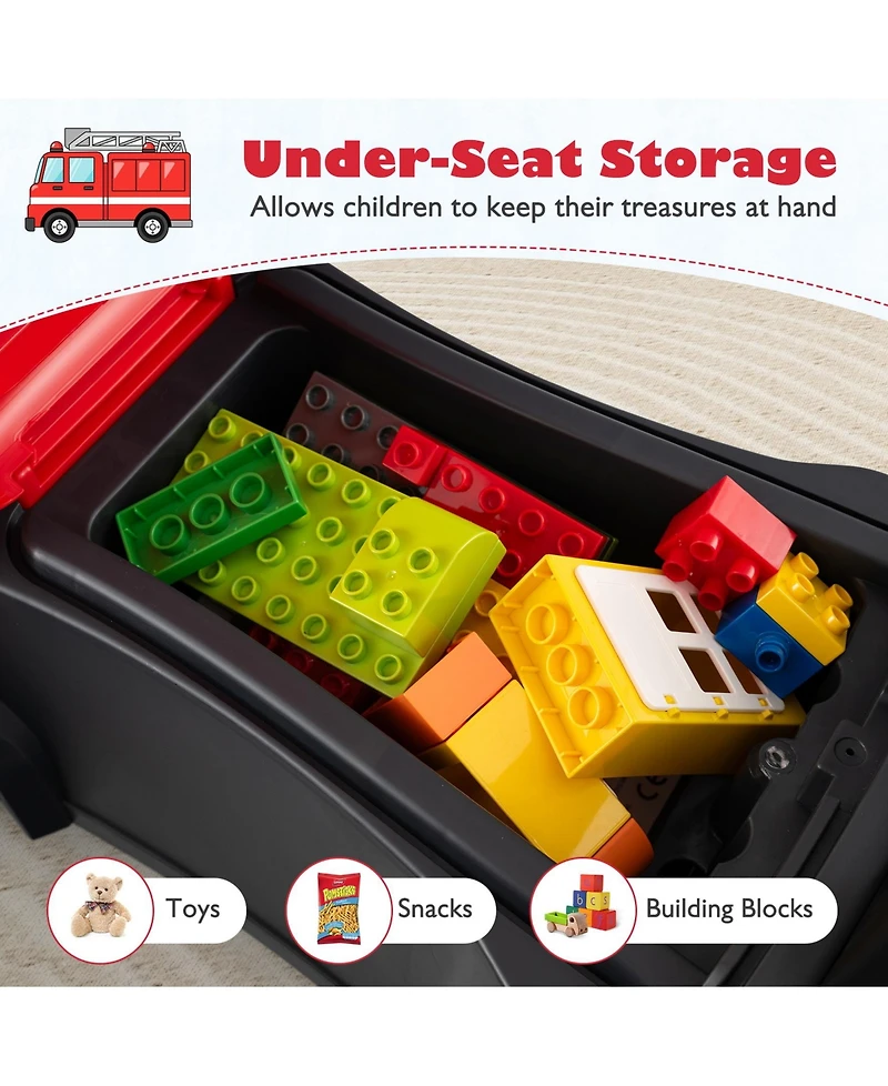 Kids Ride On Push Car Licensed Scania Truck Toy with Steering Wheel and Music