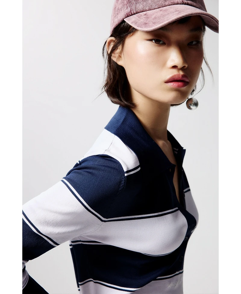 Desigual Women's Striped polo dress