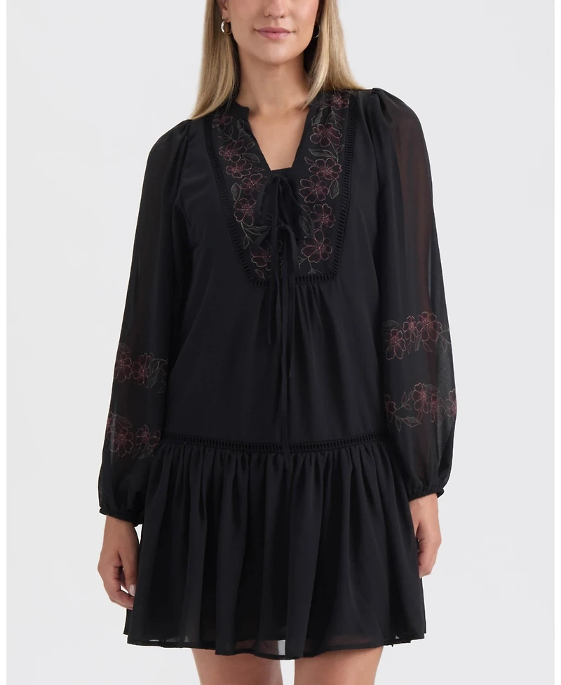Ellen Tracy Women's Boho Dress with Floral Design