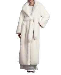 Coast Women's Occasion Belted Longline Fur Coat