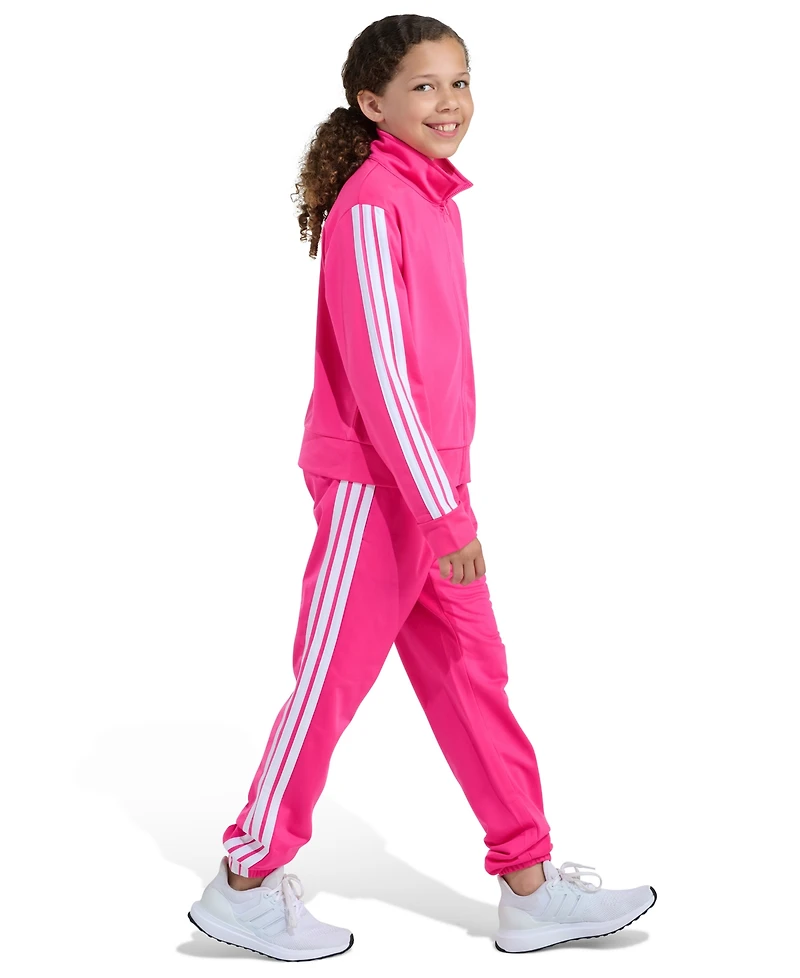 Adidas Big Girls S-xl Two Piece Event Tricot Full-Zip Jacket and Joggers Set