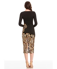Dress the Population Women's Mara Bodycon Long Sleeve Dress