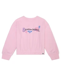 Color Lab Girls 2T-6X Crewneck Long Sleeve Sweatshirt