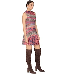 Avec Les Filles Women's Sleeveless Asymmetrical Mini Dress