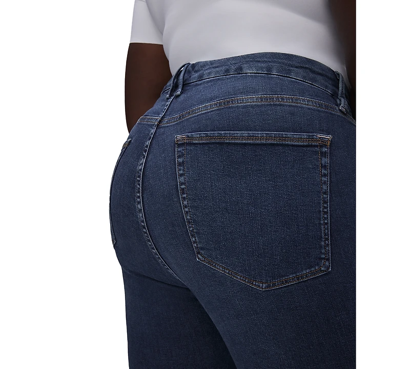 Good American Women's Legs Skinny Mid Rise Jeans