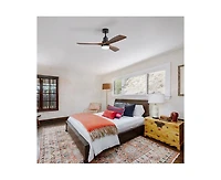 52-inch Modern Minimalist Black 3 Blades Ceiling Fan with 3 color Dimmable and Memory Function Light and Remote control