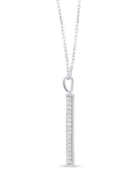 Macy's White Diamond Pendant Necklace (1/2 ct. t.w.) in Sterling Silver