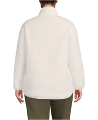 Lands' End Plus Cozy High Pile Full Zip Fleece Jacket