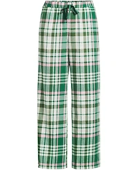 Lands' End Women's Flannel Wide Leg Sleep Pants