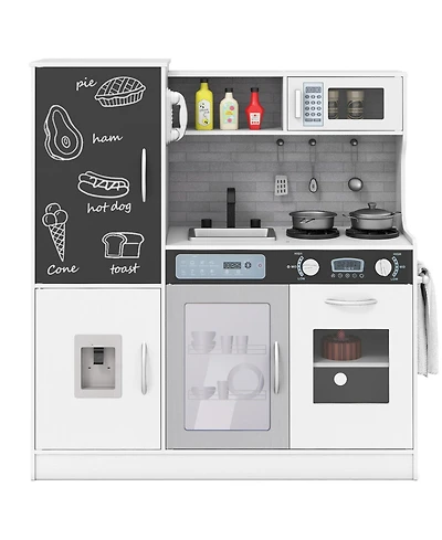 Sugift Pretend Play Kitchen with Utensils for Kids Aged 3+