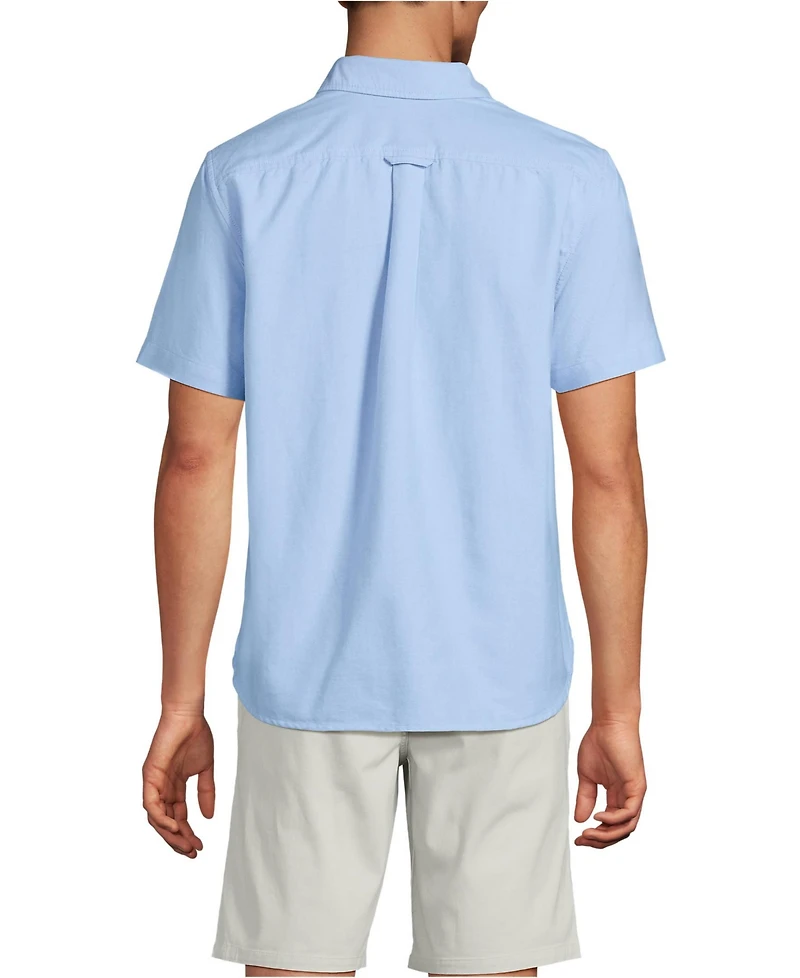 Lands' End Men's Short Sleeve Sail Rigger Oxford Shirt