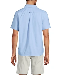 Lands' End Men's Short Sleeve Sail Rigger Oxford Shirt