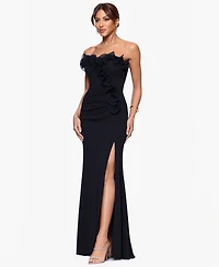 Xscape Petite Strapless Long Sheath Dress