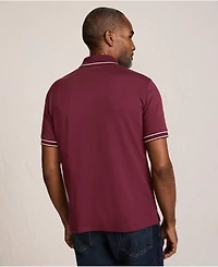 Lands' End Men's Short Sleeve Tipped Welt Pocket Supima Polo