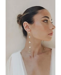 Carmela Bezel Crystal Drop Earrings