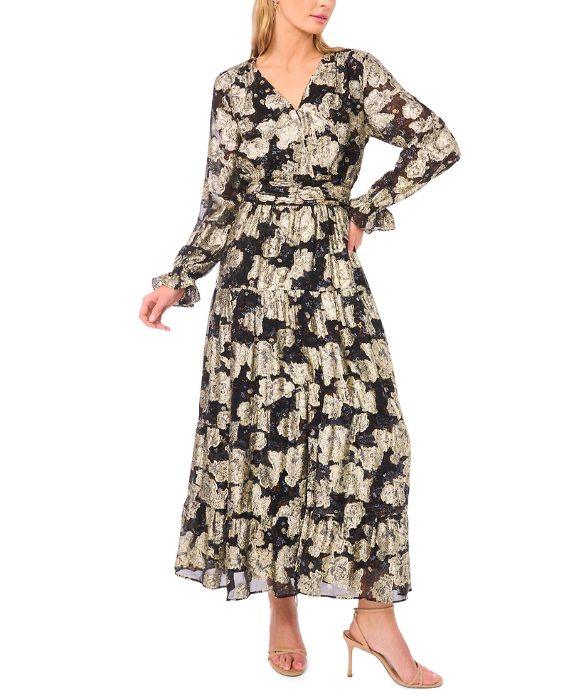 Msk Women's Long Sleeves Maxi Dress