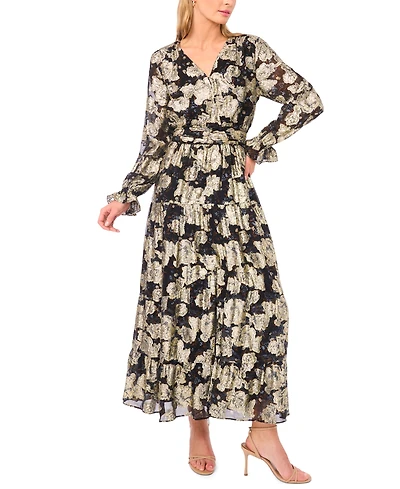 Msk Women's Long Sleeves Maxi Dress