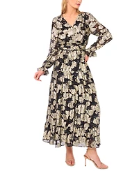 Msk Women's Long Sleeves Maxi Dress