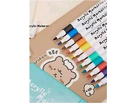 Htutwoo 60 Colors Paint Pens Paint Markers, Oil Based Waterproof Marker Pen Set, Works on Rocks Painting, Fabric, Canvas, Glass, Mugs, Diy Craft