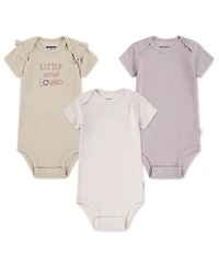 Huggies Baby Girls 3-Pack Short Sleeve Bodysuits Set