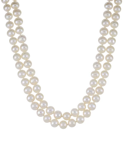 Macy's Cultured Freshwater Pearl (6-7mm) Two Strand Necklace in Sterling Silver