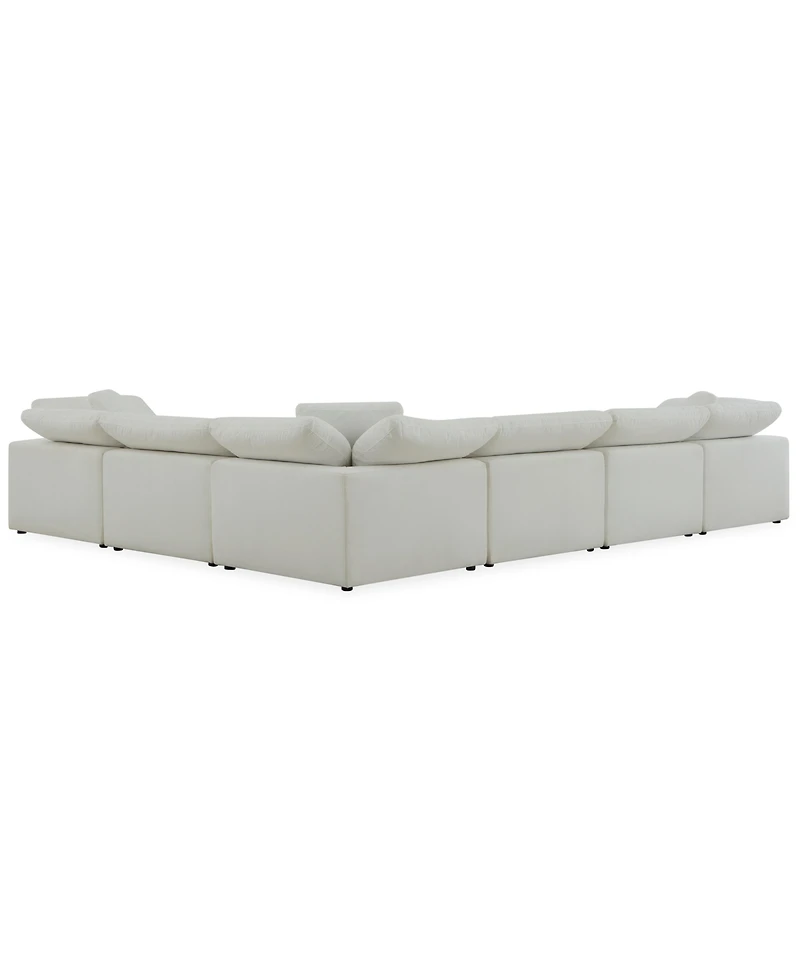 Furniture Fog 6-Pc. Fabric L-Sectional Sofa Set