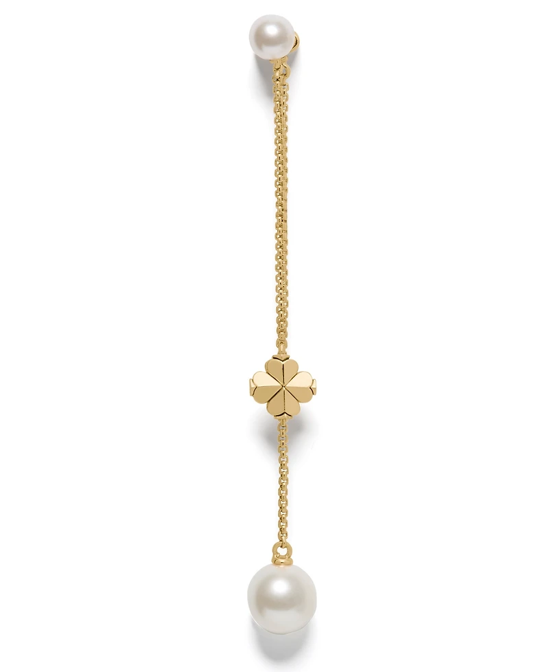 kate spade new york Imitation Pearl and Cubic Zirconia Chain Linear Earrings