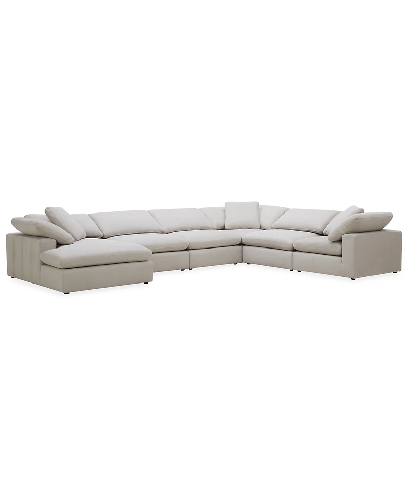 Furniture Fog -Pc. Fabric Chaise Sectional Sofa Set
