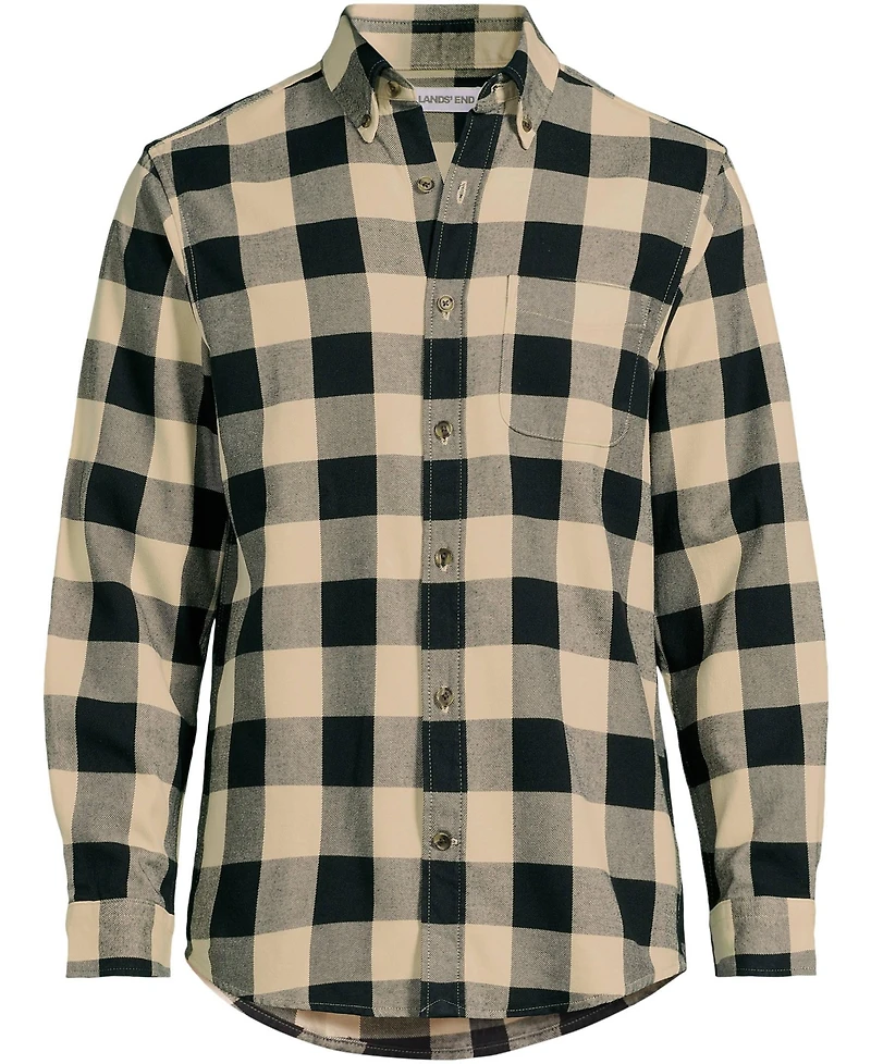 Lands' End Men's Long Sleeve Flagship Flannel Shirt