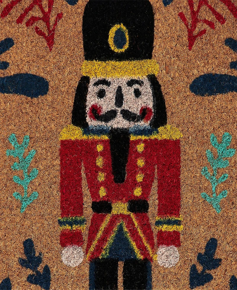 Vcny Home Nutcracker Holiday Outdoor Coir Doormat, 18" x 30"