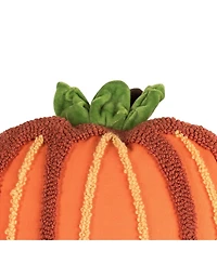 Botanical Pumpkin Shaped Hooked Accent Throw Pillow 18" x 18"