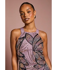Coast Petite Beaded Column Midi Dress