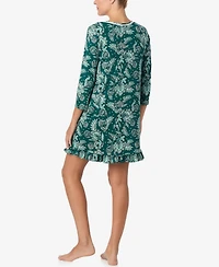 Ellen Tracy Women's Printed V-Neck Chemise