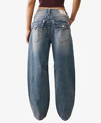 True Religion Women's Bailey Barrel Big Flap Jeans