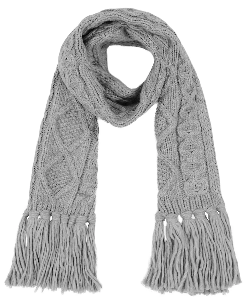 Michael Kors Women's Diamond Cable Fringe Scarf