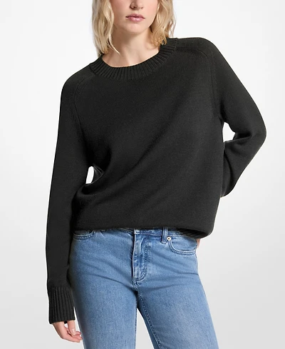 Michael Kors Women's Easy Saddle Sleeves Sweater
