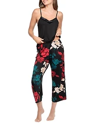 Linea Donatella Women's 3-Piece Sharifa Floral Top, Pants and Robe Pajama Set