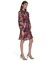 Eliza J Women's Crewneck Long Sleeve Tiered Dress