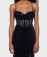 B Darlin Junior's Sweetheart Neck Lace-Up Back Dress