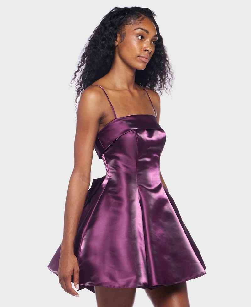 Alex & Sophia Juniors' Square Neck Short Dress
