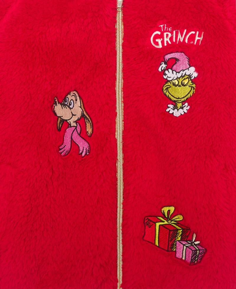 The Grinch Girls 2T-6X Zipper Woobie Jacket