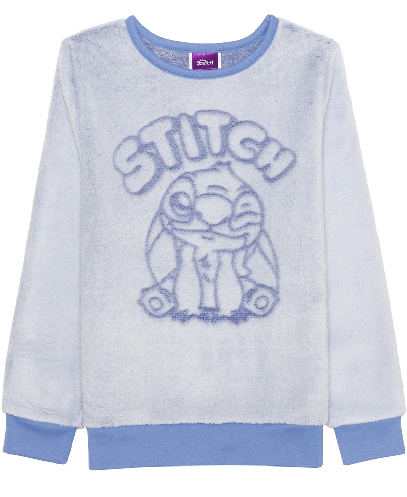 Disney Girls 7-14 Long Sleeve Debossed Plush Pull-On Sweater