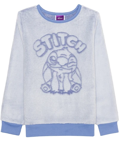 Disney Girls 7-14 Long Sleeve Debossed Plush Pull-On Sweater