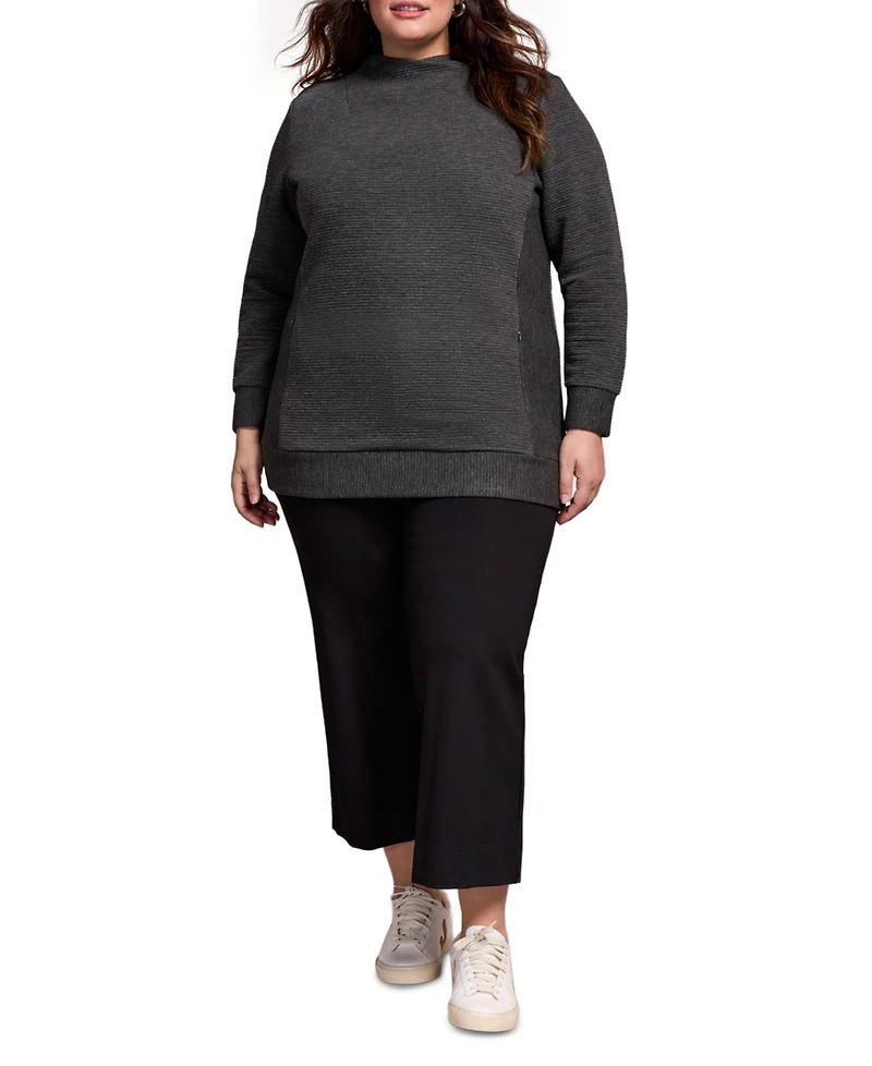 Tribal Plus Long-Sleeve Knit Tunic Sweater
