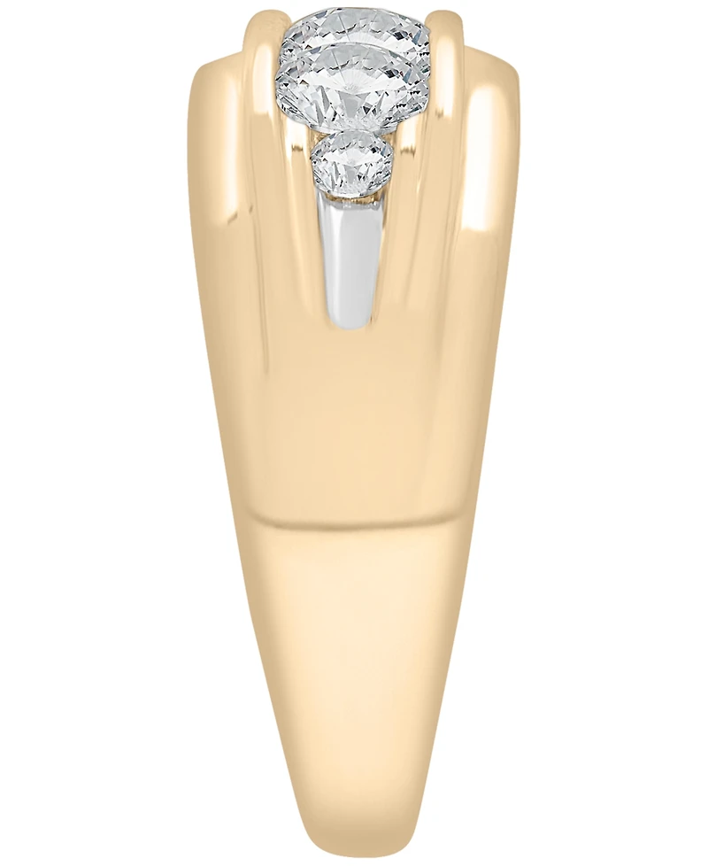 Macy's Men's Diamond (1 ct. t.w.) 5-Stone Ring in 10K Yellow Gold