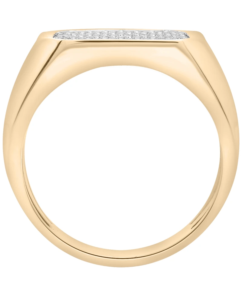 Macy's Men's Diamond (1/2 ct. t.w.) Ring in 14K Gold-Plated Sterling Silver
