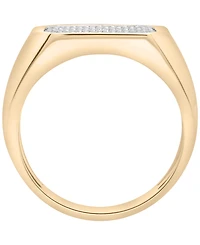 Macy's Men's Diamond (1/2 ct. t.w.) Ring in 14K Gold-Plated Sterling Silver