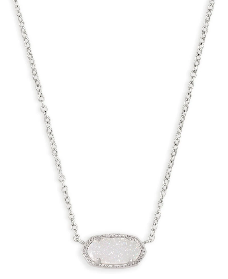 Kendra Scott Elisa Imitation Pearl Silver-Tone Pendant Necklace