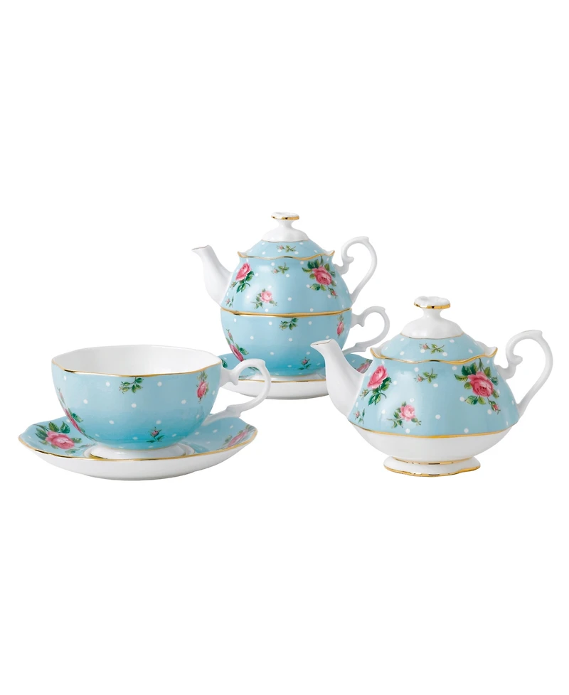 Royal Albert Polka Blue Tea For One Set