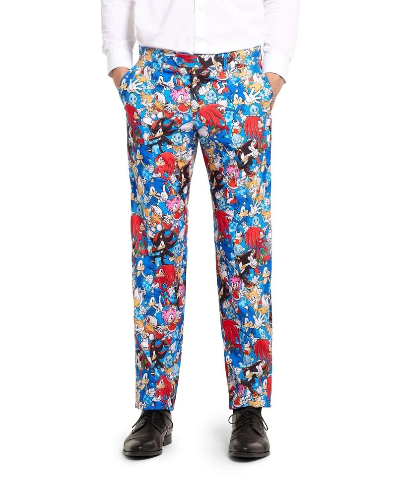 OppoSuits Men's Suit - Theme Party Sonic the Hedgehog Multicolor